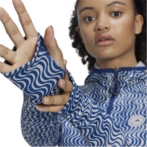 Adidas by Stella McCartney Women's Blue Truepace Track Jacket Size large - Picture 10 of 10